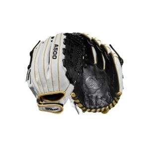 Wilson a500 Siren 11.5" FP Softball Glove (White/Yellow)