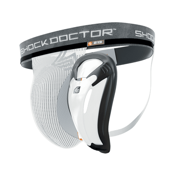 Shock Doctor Core Supporter with Bio-Flex Cup - White