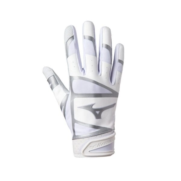 Mizuno F-257 (White/Silver) Women's Batting Glove
