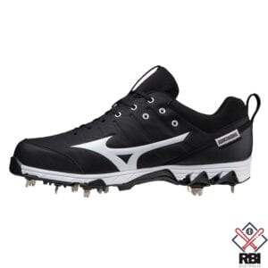 Mizuno 9-Spike Ambition 2 Low Metal Cleats - Black/White
