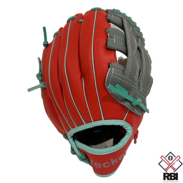 RECKEN Rook 11" Baseball Glove - Red/Grey/Turquoise