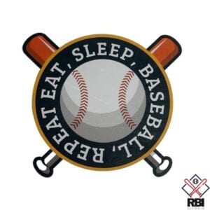 RECKEN Helmet Sticker Eat Sleep Baseball Repeat