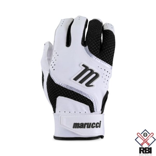 Marucci Code Adult Batting Gloves - White/Black