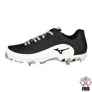 Mizuno 9-Spike Ambition 3 Low Metal Cleats - Black/White