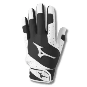 Mizuno Youth Finch Padded Batting Gloves - White/Charcoal