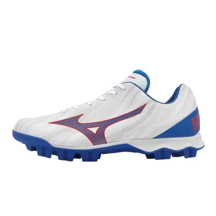 Mizuno Wave Lightrevo TPU Moulded Cleats White Blue Red RBI Australia