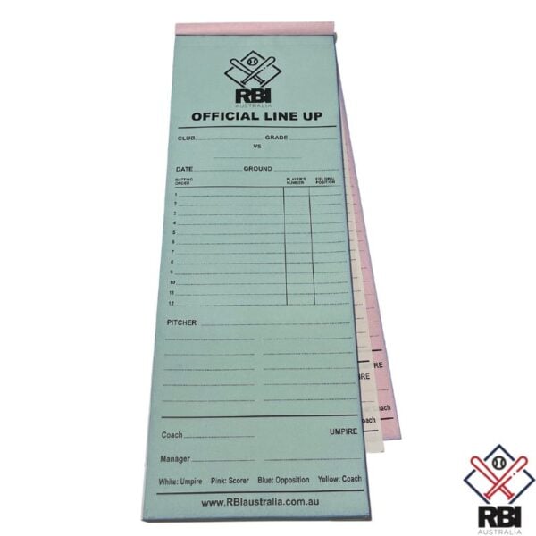 RBI Australia Baseball Line Up Pad - Image 3