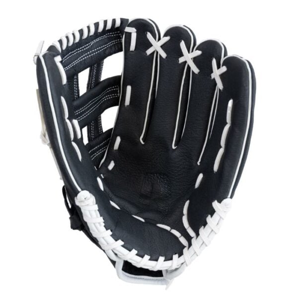 RECKEN Tuff 12" H-Web Baseball Glove (Black/White) - Image 2
