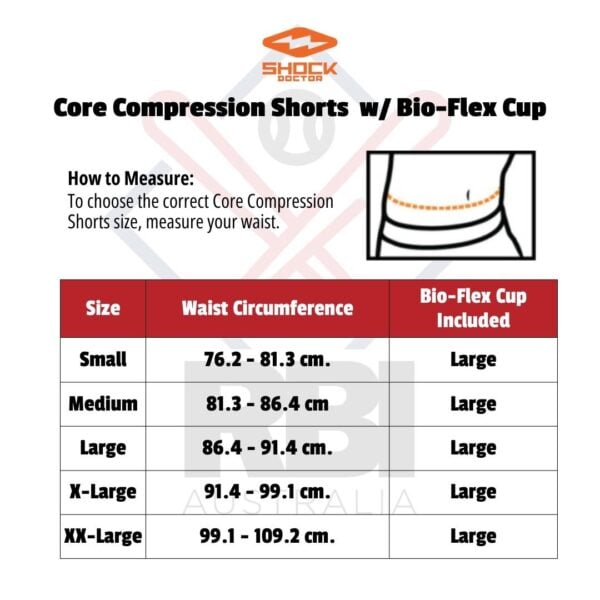 Shock Doctor Core Compression Short with Bio Flex Cup - Black - Image 2