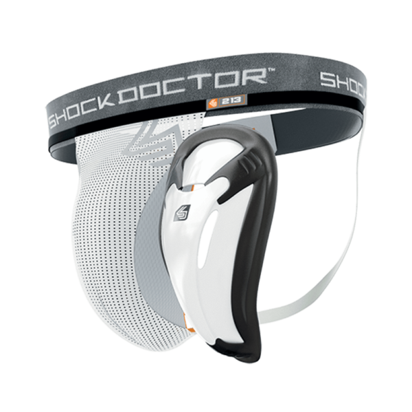 Shock Doctor Core Supporter with Bio-Flex Cup - White