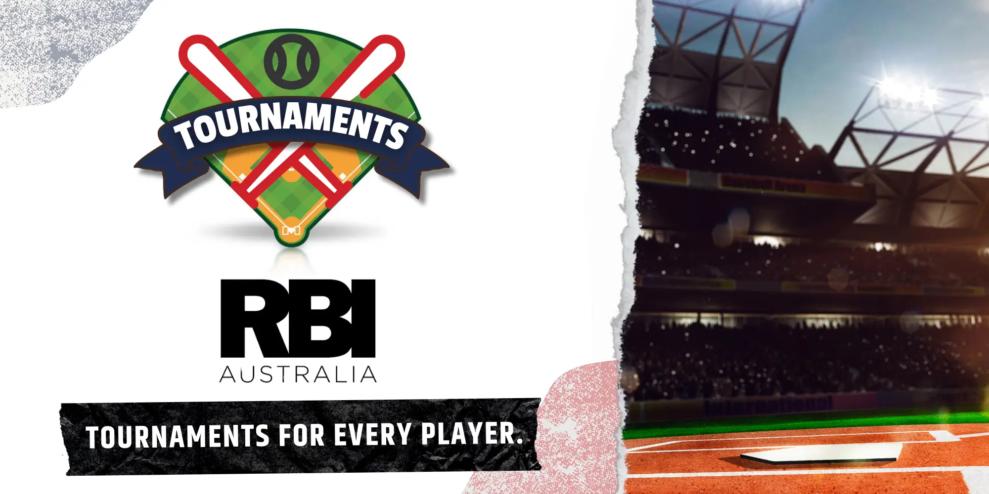 page banner RBI Tournaments, Tournaments for every player.