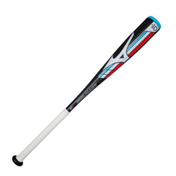 Improve your swing with the Mizuno PWR Alloy Baseball Bat, featuring one-piece construction, Multiband Barrel design, and USA Baseball certification.