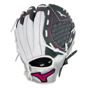 Develop your skills with the Mizuno Finch Prospect Fastpitch Softball Glove — durable full-grain leather, flexible web, and youth-friendly design.