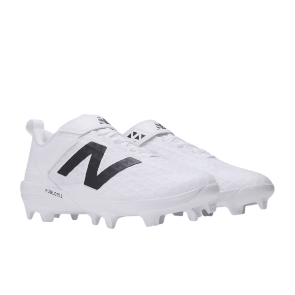 New Balance FuelCell 4040 v8 Moulded Cleats (White) | PL4040W8 - Image 2