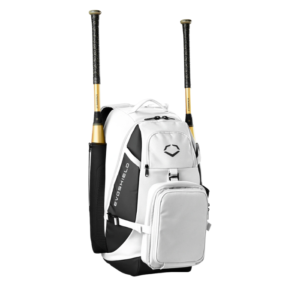 The EvoShield Recruit Backpack is specifically tailored for players who demand durability and organization during grueling tournament weekends