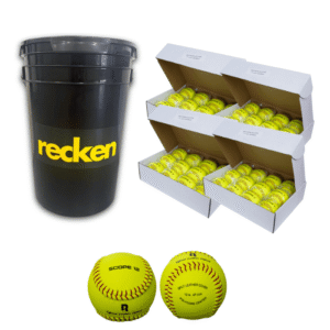 RECKEN SCOPE 12 Inch Leather Softball Bucket (Two Dozen)