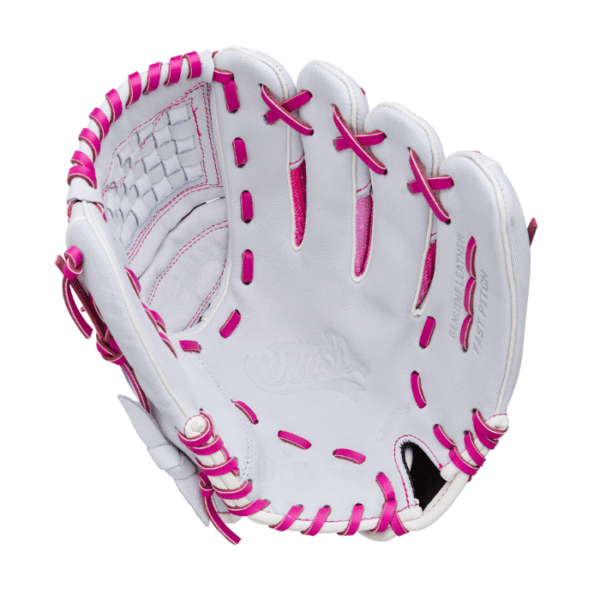 Wilson A440 Flash 11.5" Youth Fastpitch Softball Glove (White/Flamingo Pink) - Image 2