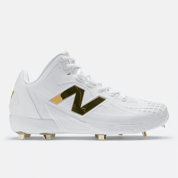 New Balance FuelCell Ohtani 1 Metal Cleats | White & Gold