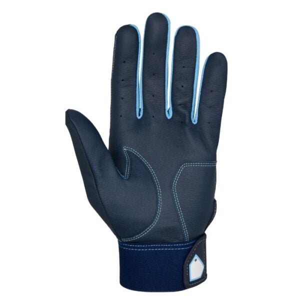 Mizuno Adult MVP Batting Gloves -Navy/Light Blue - Image 2