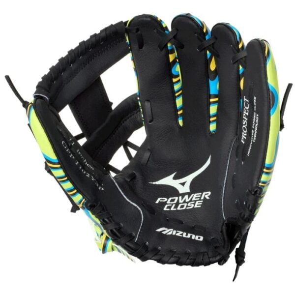 Mizuno Prospect Powerclose 11" Youth Glove (Lime Swirl) - Image 2