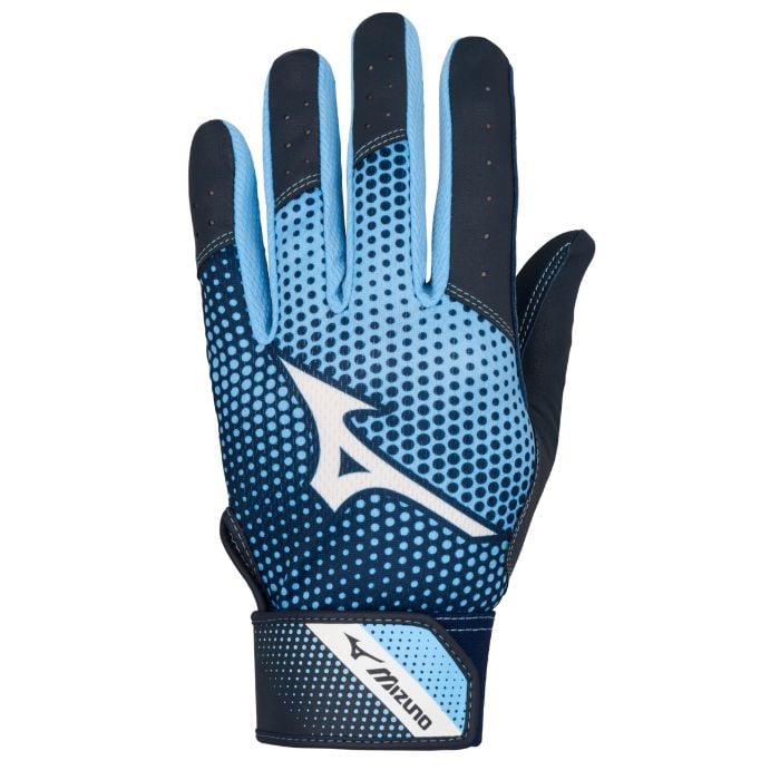 Mizuno MVP Youth Batting Gloves | Navy/Light Blue