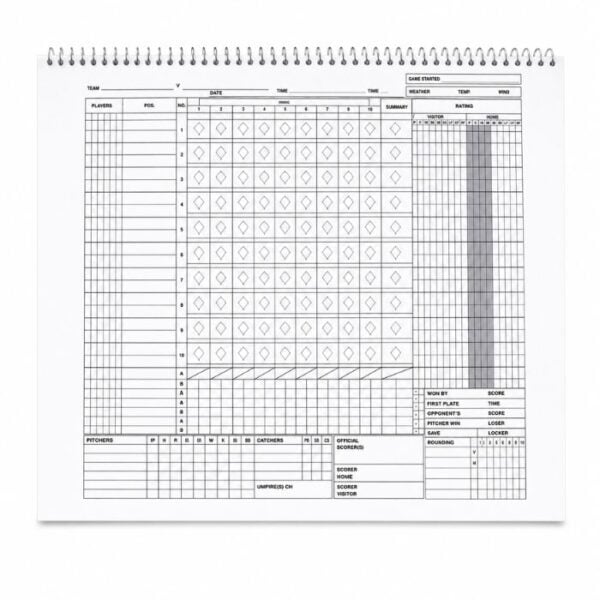 Baseline Diamond Sports 12 Line Scorebook - Image 4
