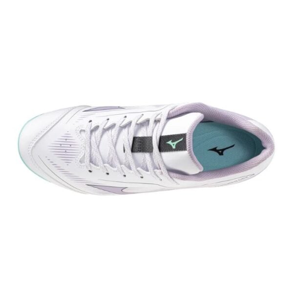 Mizuno CushionRevo Finch Women's Moulded Cleats - White/Lavender/Ice Green - Image 3