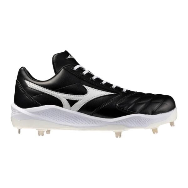 Mizuno Pro Select Metal Cleats - Black/White - Image 2